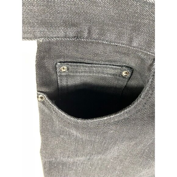 mnml Black Skinny Jeans with White Side Stripe & Ankle Zippers | Button-Fly | 31 - Picture 10 of 16